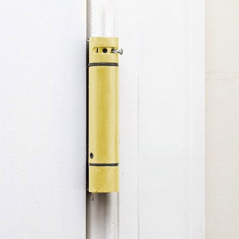 S. Parker Self Closing Slim Spring Hinges 4-1/2" X 4-1/2" for Medium and Heavyweight Metal Or Wood Doors in (Set of 3 Hinges) (Satin Brass) in Saudi Arabia