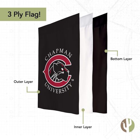 Desert Cactus Chapman University Garden Flag Panthers Banner 100% Polyester (Design B) in Saudi Arabia