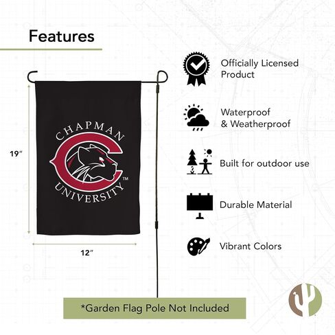 Desert Cactus Chapman University Garden Flag Panthers Banner 100% Polyester (Design B) in Saudi Arabia