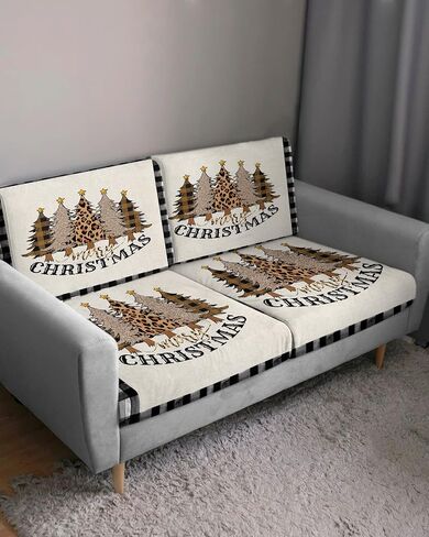 Prime Leader Sofa Covers Couch Cushion Covers, Christmas Grey Snowflakes Stretch Elastic Sofa Slipcovers Furniture Protector Couch Cover for Dogs Pet, Small, 3PCS in Saudi Arabia