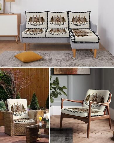 Prime Leader Sofa Covers Couch Cushion Covers, Christmas Grey Snowflakes Stretch Elastic Sofa Slipcovers Furniture Protector Couch Cover for Dogs Pet, Small, 3PCS in Saudi Arabia