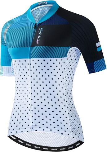 Cycling Jersey Women, Bike Short Sleeve Bicycle Shirt Tops with 4 Pockets Reflective S-3XL in Saudi Arabia