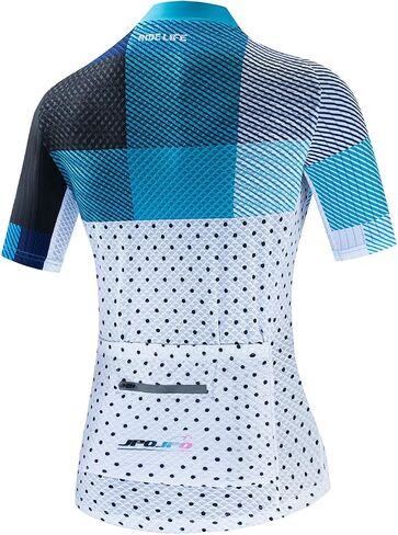 Cycling Jersey Women, Bike Short Sleeve Bicycle Shirt Tops with 4 Pockets Reflective S-3XL in Saudi Arabia