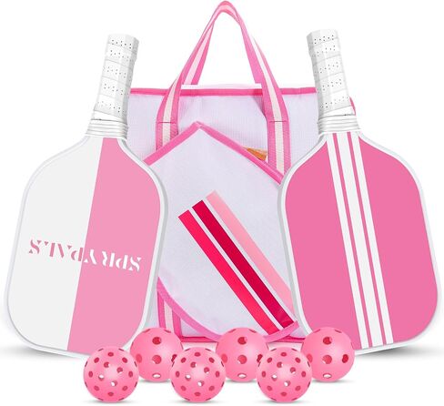 Pickleball Paddles with Pickleball Bag,USAPA Approved Lightweight Fiberglass Pickleball Set of 2 with 6 Pickleballs,Pickleball Rackets with Ergonomic Grip Gifts for Women Men Beginners Professional in Saudi Arabia