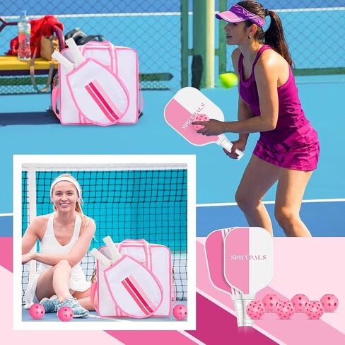 Pickleball Paddles with Pickleball Bag,USAPA Approved Lightweight Fiberglass Pickleball Set of 2 with 6 Pickleballs,Pickleball Rackets with Ergonomic Grip Gifts for Women Men Beginners Professional in Saudi Arabia