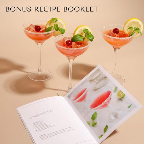 Cocktail Shaker Set - Boston Style Shaker Kit with: Elegant Gift Box, Storage Pouch, Recipe Book and All Essential Drink Accessories | Great Gift for him in Saudi Arabia