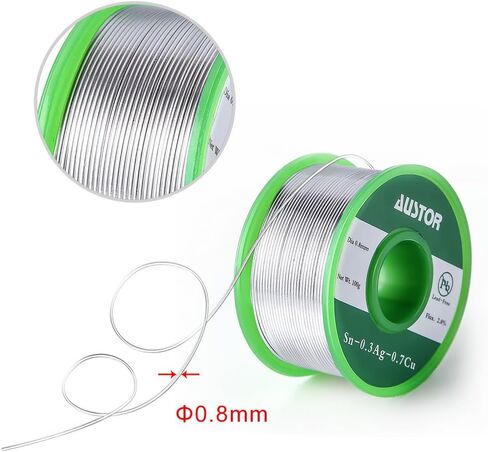 AUSTOR 0.8mm Lead Free Solder Wire with Rosin Core, 100g in Kuwait
