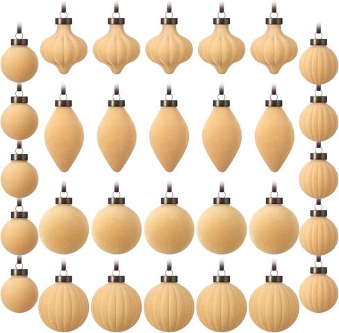 Syhood 30 Pcs Velvet Christmas Balls Flocked Tree Christmas Ball Ornaments Decorative Hanging White Christmas Decorations for Xmas Party Office Yard Decors Home Festival Gifts Favors (Dark Green) in Saudi Arabia