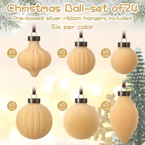 Syhood 30 Pcs Velvet Christmas Balls Flocked Tree Christmas Ball Ornaments Decorative Hanging White Christmas Decorations for Xmas Party Office Yard Decors Home Festival Gifts Favors (Dark Green) in Saudi Arabia