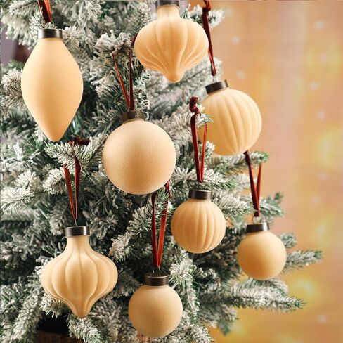 Syhood 30 Pcs Velvet Christmas Balls Flocked Tree Christmas Ball Ornaments Decorative Hanging White Christmas Decorations for Xmas Party Office Yard Decors Home Festival Gifts Favors (Dark Green) in Saudi Arabia
