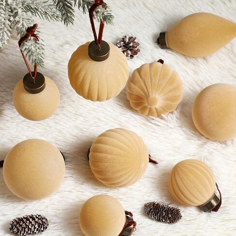 Syhood 30 Pcs Velvet Christmas Balls Flocked Tree Christmas Ball Ornaments Decorative Hanging White Christmas Decorations for Xmas Party Office Yard Decors Home Festival Gifts Favors (Dark Green) in Saudi Arabia