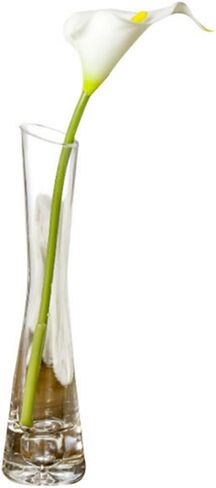 20cm Clear Bud Vase Small Glass Flower Vase Vintage Wedding Table Decor Single Stem Vase for Home Office Wedding Decor in Kuwait
