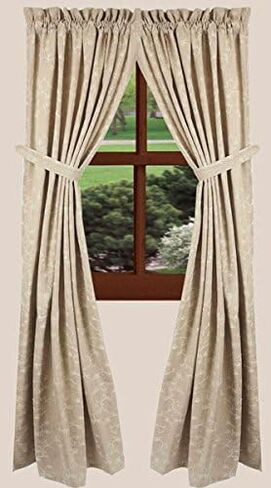 ألواح ستائر قطنية مبطنة من Candlewicking باللون الرمادي مقاس 86 بوصة من Raghu in Kuwait