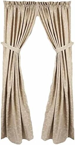 ألواح ستائر قطنية مبطنة من Candlewicking باللون الرمادي مقاس 86 بوصة من Raghu in Kuwait