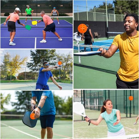 Pickleball Balls, 40 Holes, 12 Pack Set Pickleballs for Indoor and Ourdoor Playing in Saudi Arabia