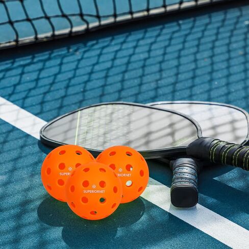Pickleball Balls, 40 Holes, 12 Pack Set Pickleballs for Indoor and Ourdoor Playing in Saudi Arabia