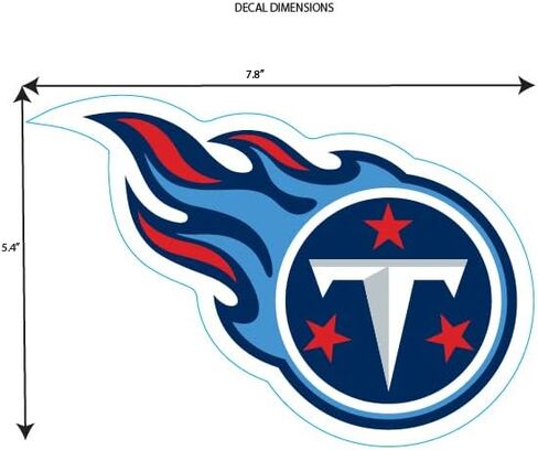 NFL Siskiyou Sports Fan Shop Tennessee Titans Auto Decal 8 inch sheet Team Color in Saudi Arabia