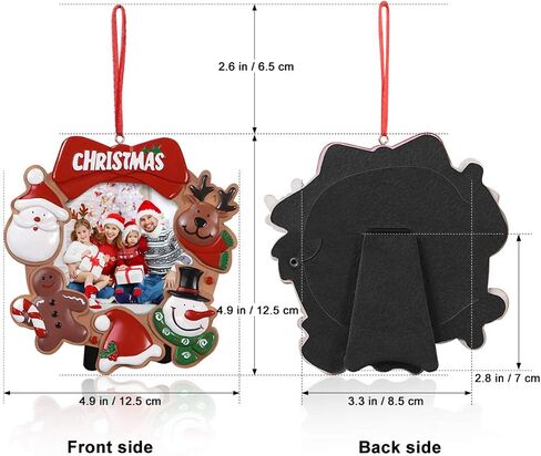 Toyvian Christmas Photo Frame Ornaments,Resin Picture Frame Xmas Tree Party Decorations Family Picture Keepsake Decor in Saudi Arabia