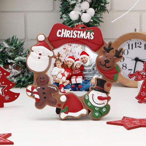 Toyvian Christmas Photo Frame Ornaments,Resin Picture Frame Xmas Tree Party Decorations Family Picture Keepsake Decor in Saudi Arabia
