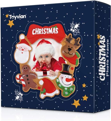 Toyvian Christmas Photo Frame Ornaments,Resin Picture Frame Xmas Tree Party Decorations Family Picture Keepsake Decor in Saudi Arabia
