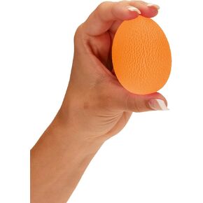 NOVA Hand Exerciser Oval Egg, Hand Grip Squeeze Oval Ball for Strength, Stress and Recovery, Comes in 3 Resistance Levels - Pink Soft, Orange Medium and Blue Firm