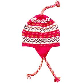 THE COLLECTION ROYAL Woolen and Fleece Lined Fair Isle Knitted Winter String Ear Flap Beanie Hat for Women and Men