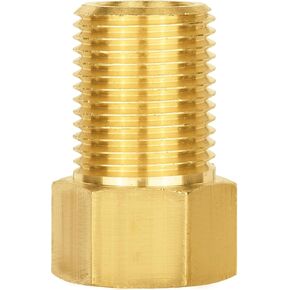 (Pack of 2) EFIELD 1/2" Male Pipe x 1/2" Female Pipe Extension Brass Fitting Adapter, 50MM Length, Hex Connector with Sealing Tape