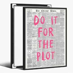 Sufeasdf Affirmation Pink Quote Newspaper Canvas Wall Art Affirmation Quote Room Aesthetic Poster Retro Pink Typography Print for Apartment Bedroom Decor 12x18inch Unframed