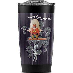 Looney Tunes Yosemite Sam Where The Critter Stainless Steel Tumbler 20 oz Coffee Travel Mug/Cup, Vacuum Insulated & Double Wall with Leakproof Sliding Lid | Great for Hot Drinks and Cold Beverages