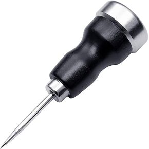Japanese Ice Pick Tool for Breaking Ice 5" Short, Made in JAPAN, Heavy Duty Japanese Steel, Professional Bartender Tool for Bar and Kitchen, Non-Slip Wood Handle with Metal Ice Crusher, Black