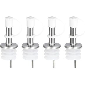 uxcell Stainless Steel Bottle Pourers, 2Pcs Olive Oil Spout with Rubber Dust Caps, Wine Pourers Liquor Pour Spouts for Wine Liquor Coffee Vinegar Bottles (Black) in Kuwait