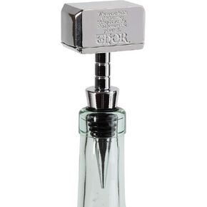 Marvel Avengers Thor Mjolnir Hammer Wine Bottle Stopper - Replica Metal Stopper Fits Any Bottle - Bar Decor Gift for Adults, Men, Dad, Father's Day - Officially Licensed