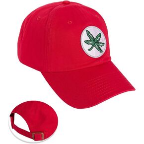Desert Cactus The Ohio State University Baseball Hat OSU Buckeyes Brimmed Embroirderd Hats Cap Adjustable Cloth Strap Adult (Style X1) Red