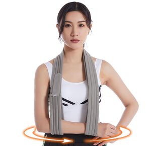 71inch/180cm Shoulder Immobilizer Arm Sling, Adjustable Lightweight&Comfortable Effective Medical Arm Support Sling for Rotator Cuff Torn Arm Wrist Hand Elbow Injury, Broken & Fractured Bones(Black)