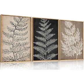 KAIRNE Framed Tree Ring Wall Art Set, Retro Wood Stump Wall Decor, Tree Spiral Wall Painting, Modern Nature Canvas Art Prints for Living Room, Bedroom, Dinning Room, Farmhouse - Large 24"x36"x3