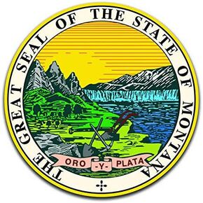 Montana State Seal (2 Pack) Vinyl Decal Sticker - Car Truck Van SUV Window Wall Cup Laptop - Two 5 Inch Decals - MKS0913