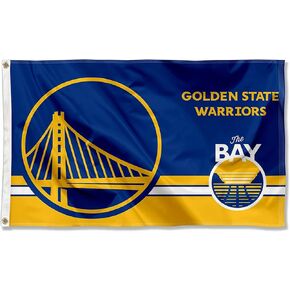 WinCraft Golden State Warriors Dual Logo Indoor Outdoor Flag Banner