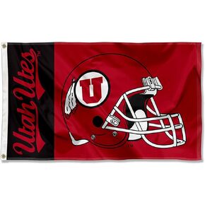 Utah Large Football Helmet 3x5 College Flag