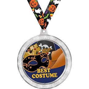 Halloween Medals, 2.5" 2nd Place Halloween Best Costume Medal Prize, Great Halloween Costume Contest Awards Prime