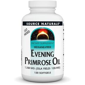 Source Naturals Evening Primrose Oil, Hexane Free, Cold-Pressed* - 1350mg, 120 Softgels