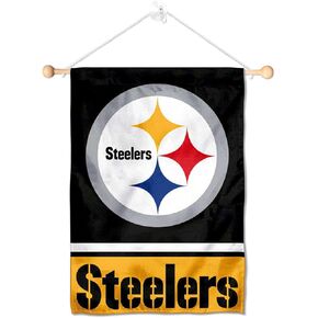 Pittsburgh Steelers Banner Window Wall Hanging Flag with Suction Cup