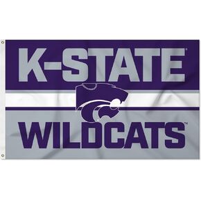 Rico Industries NCAA Kansas State Wildcats - KSU Bold 3' x 5' Banner Flag Single Sided - Indoor or Outdoor - Home Décor