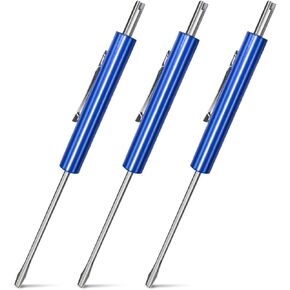 Pocket Screwdriver - Removal Tool - Precision Thermostat Tool - 3 Pack - Schrader Removal - Small Size - 3 Point Screwdriver - Automotive Tools - Mini Pocket Precision Screwdriver
