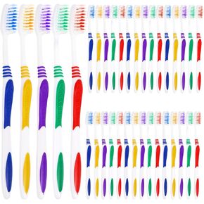 30 PCS Individually Wrapped Travel Toothbrush Pack, Bulk Soft Manual Toothbrushes for Adults (30)