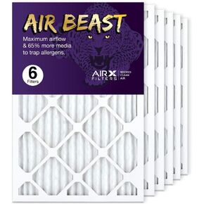 AIRx Filters 16x25x1 Air Filter MERV 11 Pleated HVAC AC Furnace Air Filter, Air Beast 6-Pack Made in the USA