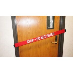 (2 Pack) Stop Do Not Enter - Magnetic Door Barrier - Fits up to a 51" Wide Door