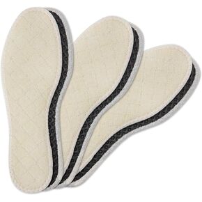 Wool and Alu Winter Shoe Insole, Set of 3 Pairs, Insulating and Odour Busting Shoe Inserts for Men and Women’s Boots and Shoes, Kaps Alu Tech Insoles, Warm and Comfy, 3 Pair Pack (37 EUR / L6 US)