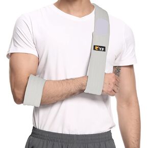 YF Arm Sling, Effective Shoulder Immobilizer Sling for Rotator Cuff Torn Wrist Elbow Arm Injury, Adjustable Lightweight Comfortable Support Arm Sling for Broken & Fractured Bones, Black