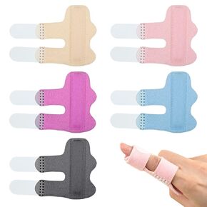 4PCS Finger Splints for Kids and Adults,Crooked Finger Straightener in 4 Colors,Finger Support Brace for Broken, Strained, or Injured Fingers, Arthrit