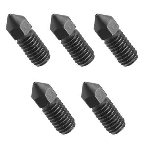 SING F LTD 5PCS Extruder Nozzles 0.4mm M6 Compatible with AnkerMake M5 3D Printer Solid Hardened Steel Nozzle Head 3D Printer Accessories